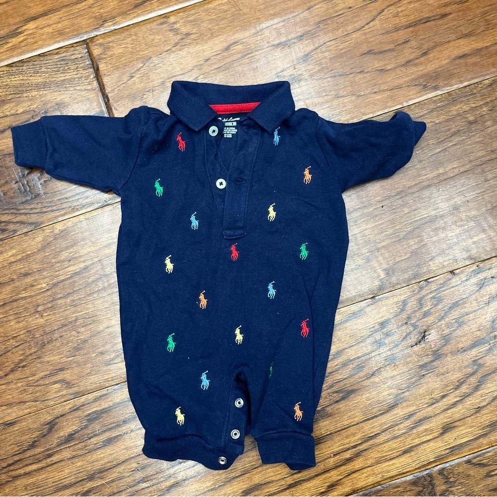 Ralph Lauren Navy Footie‎